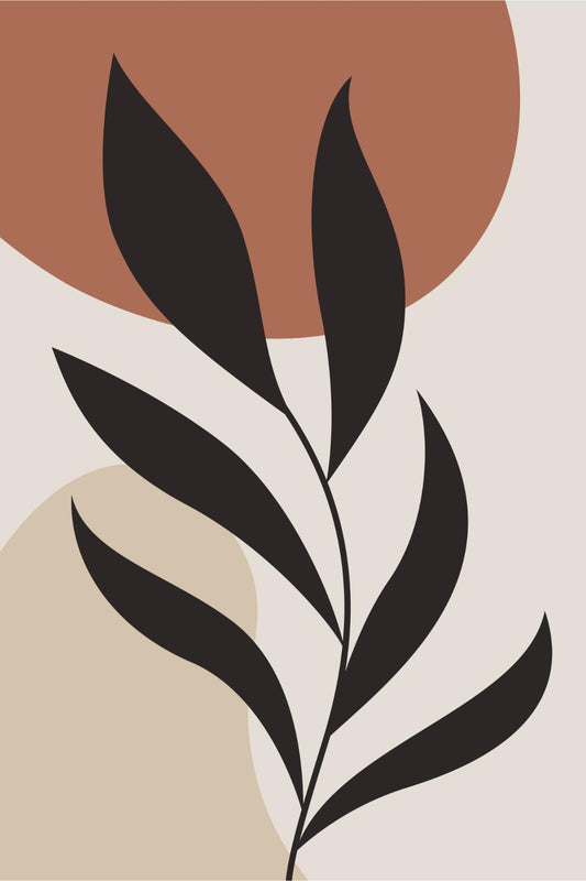 Silhouette Branch on Terracotta