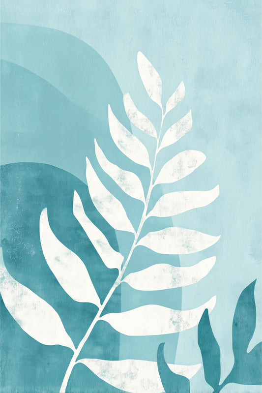White Fern on Teal