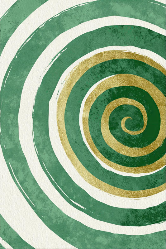 Emerald Spiral Rings