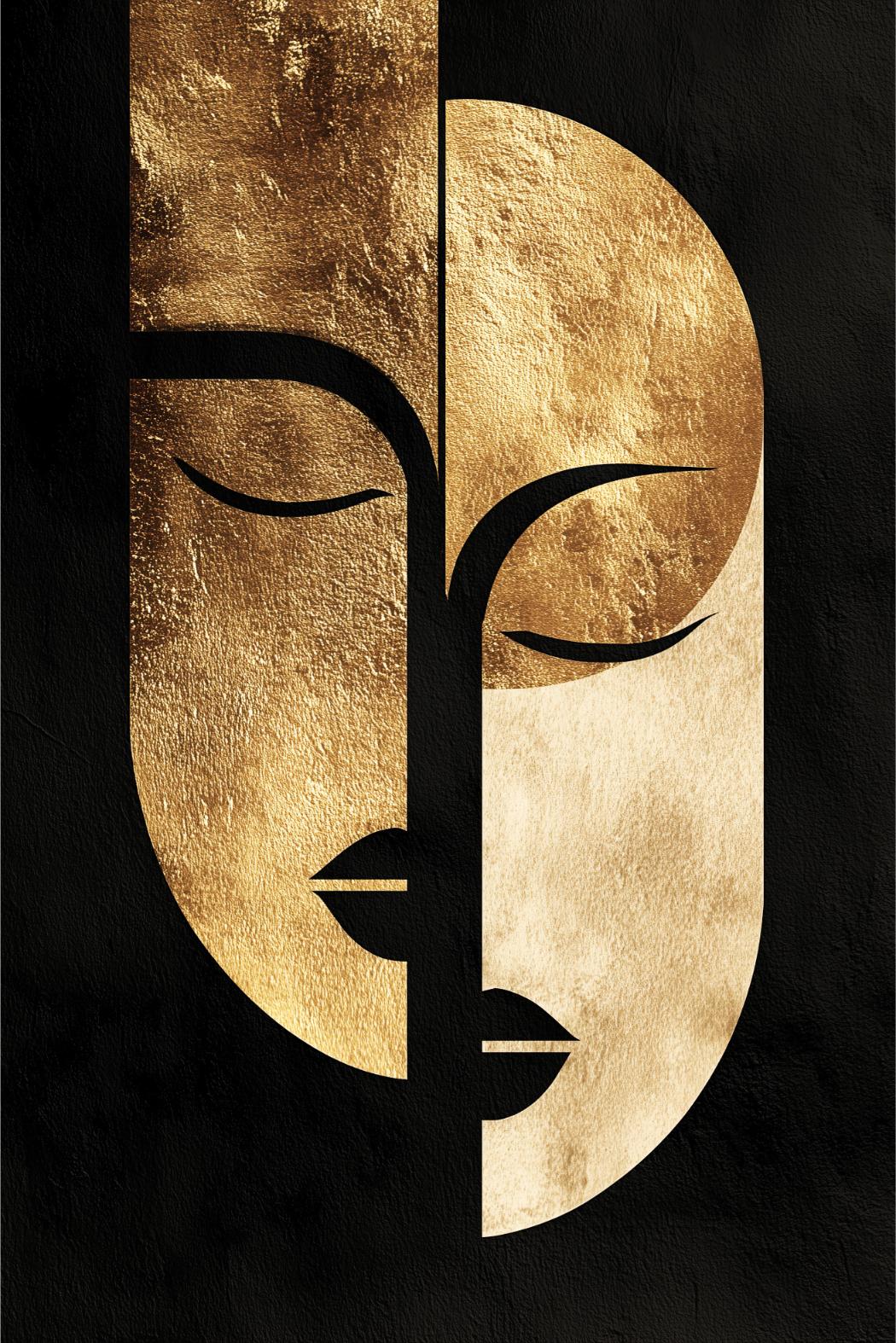 Golden Split Mask