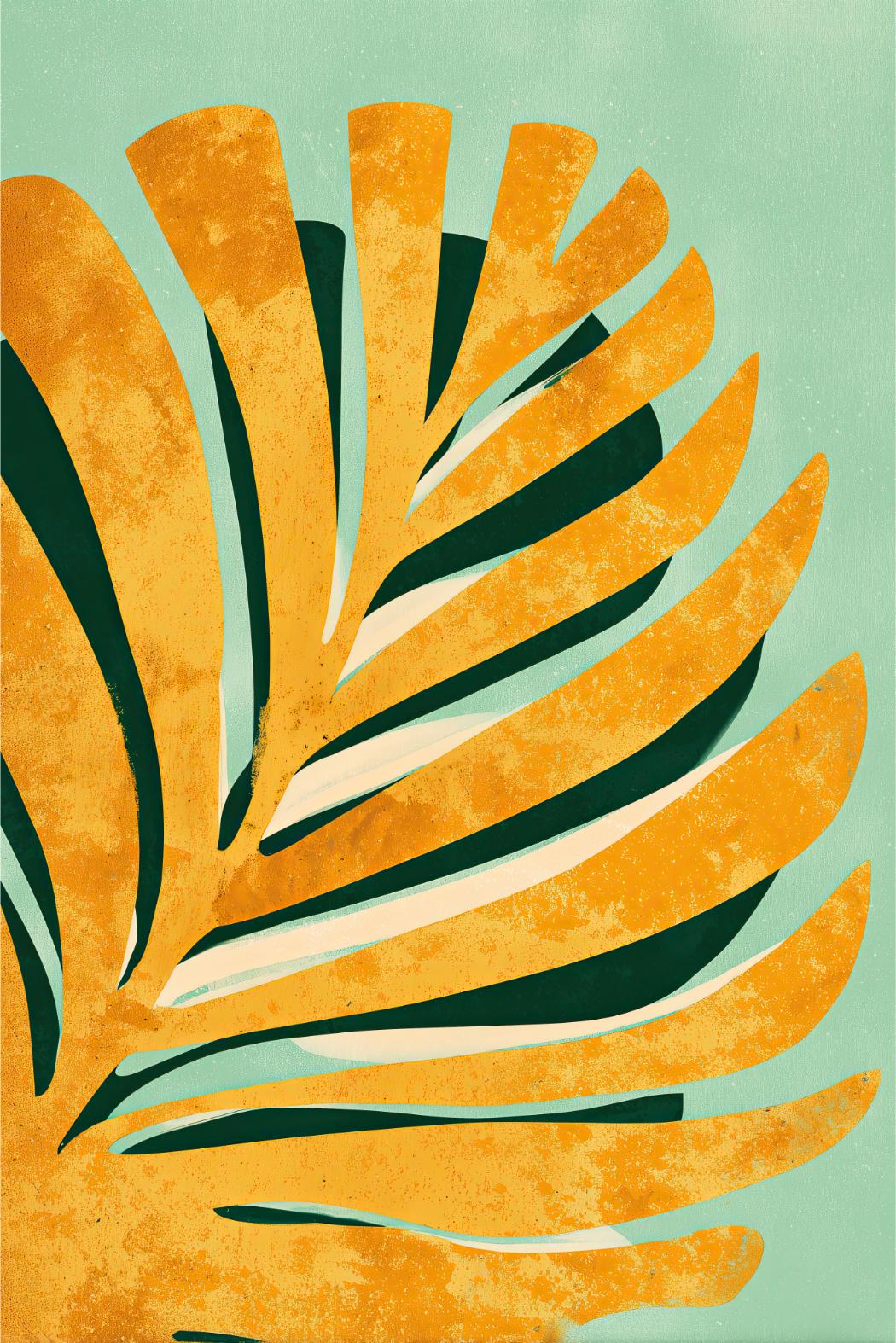 Golden Palm on Mint