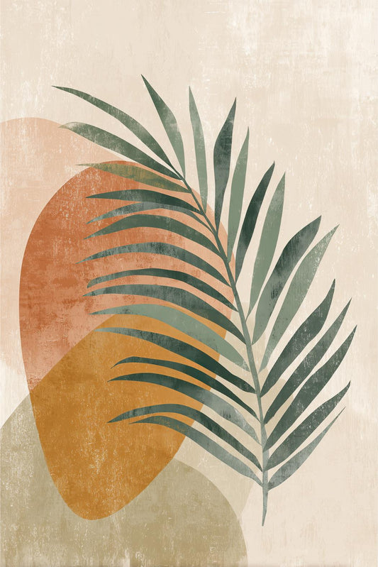 Palm Leaf on Mustard
