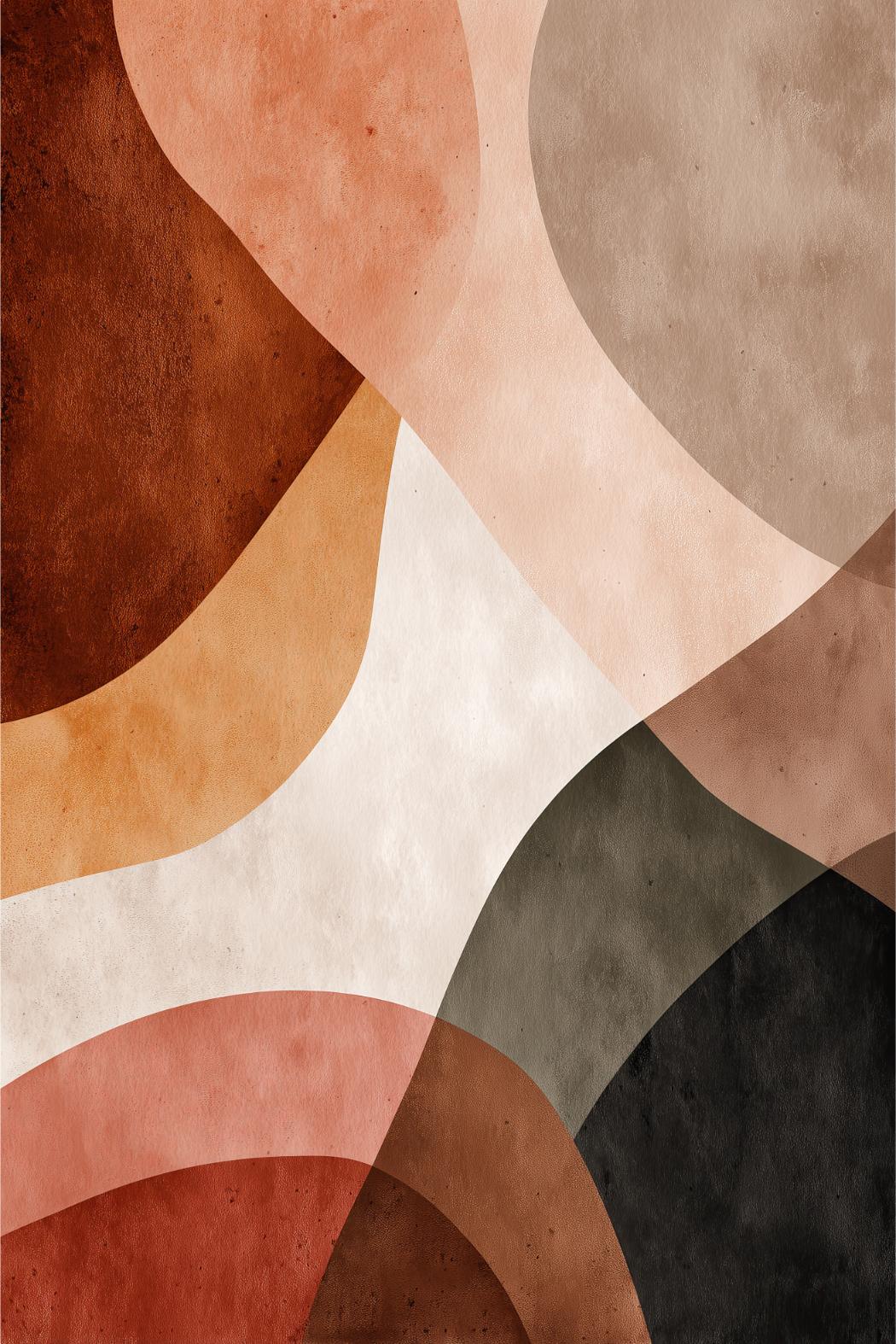 Overlapping Terracotta Moons