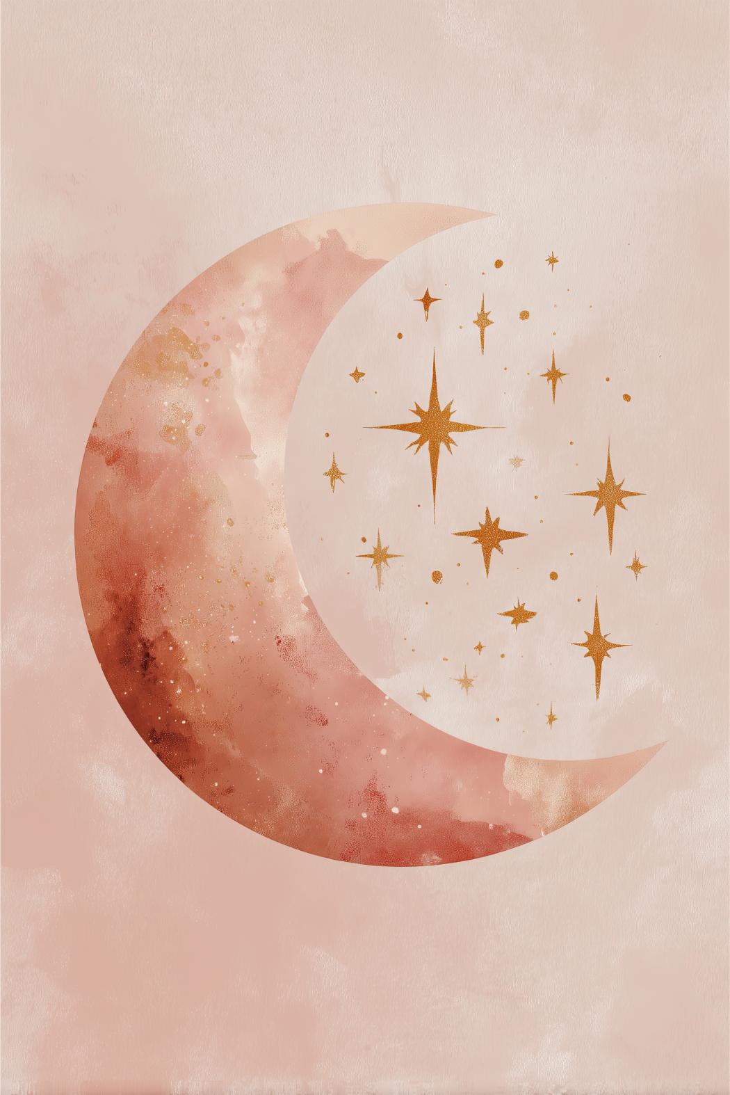 Blush Crescent Moon