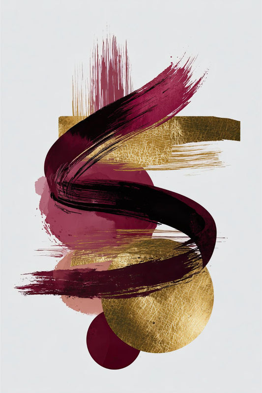 Gilded Brush Swirl