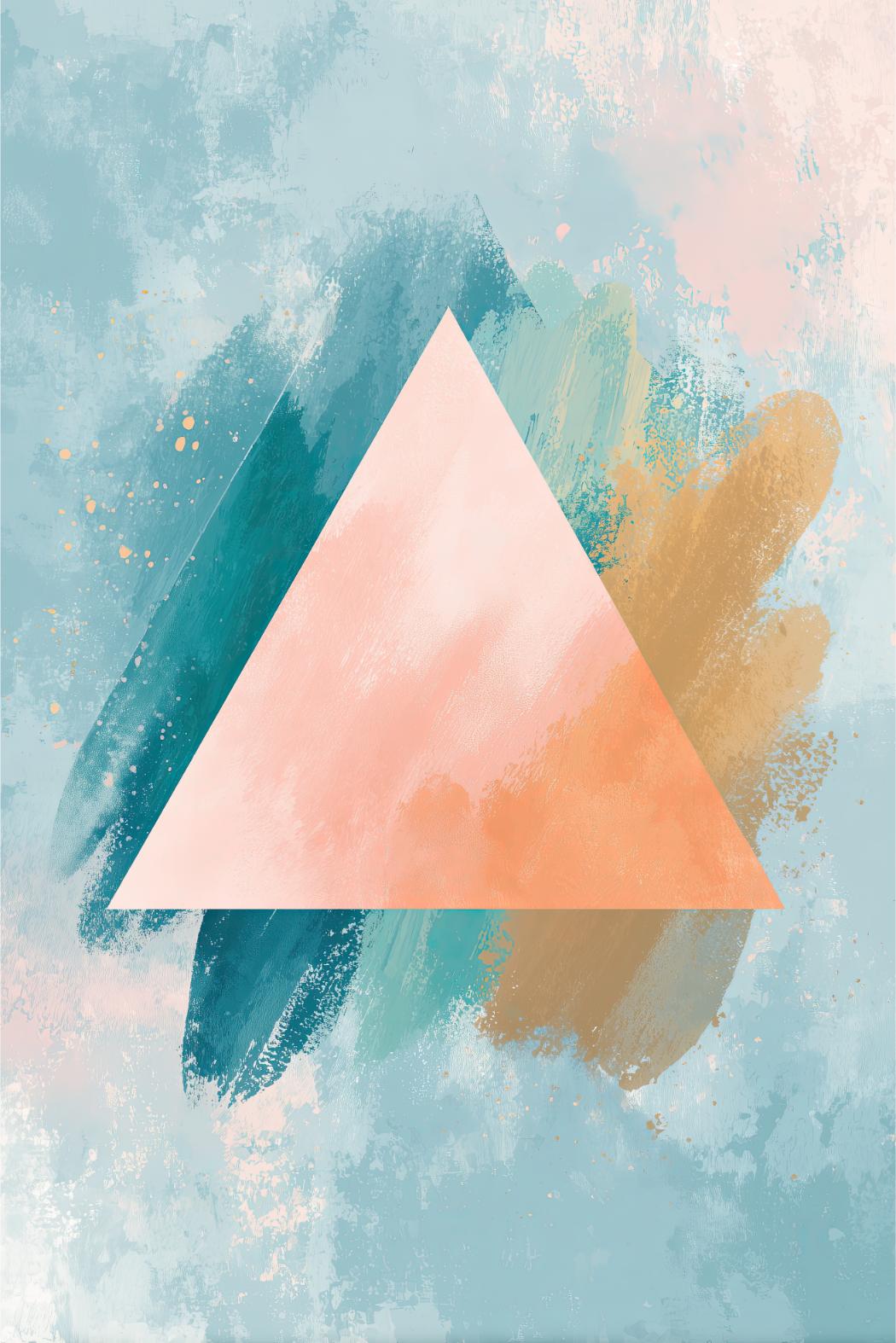 Teal Triangle Brushwork