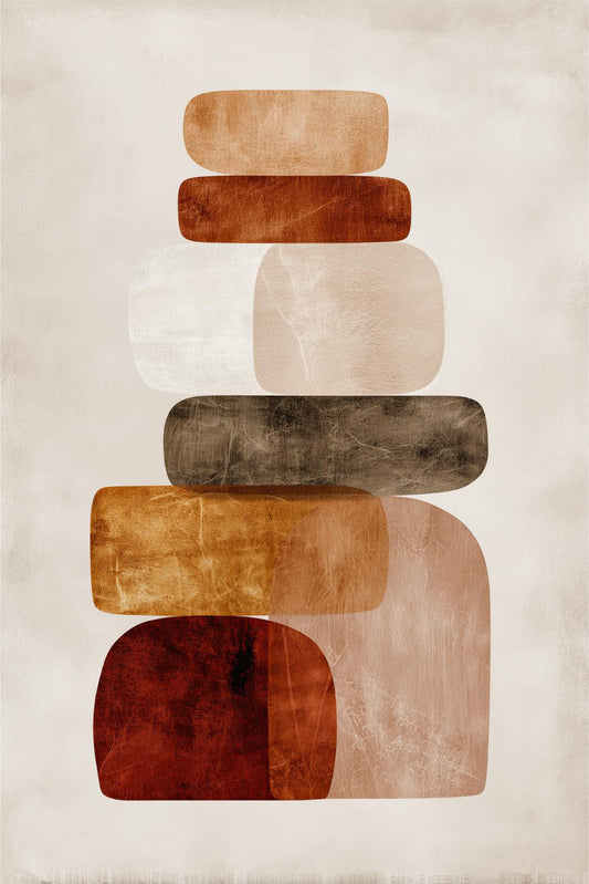 Balanced Stones in Terracotta