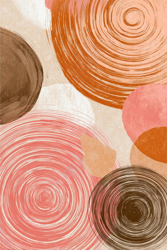 Wood Grain Circle Cluster