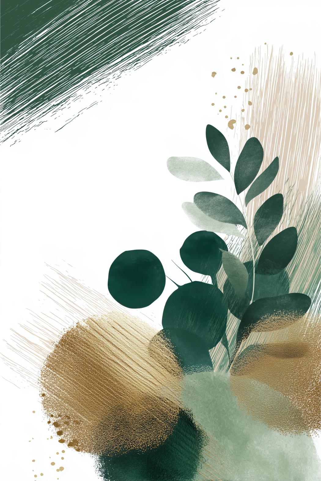 Botanical Brushstroke Study