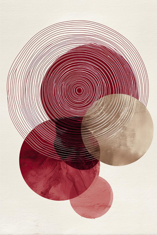 Burgundy Circle Cluster