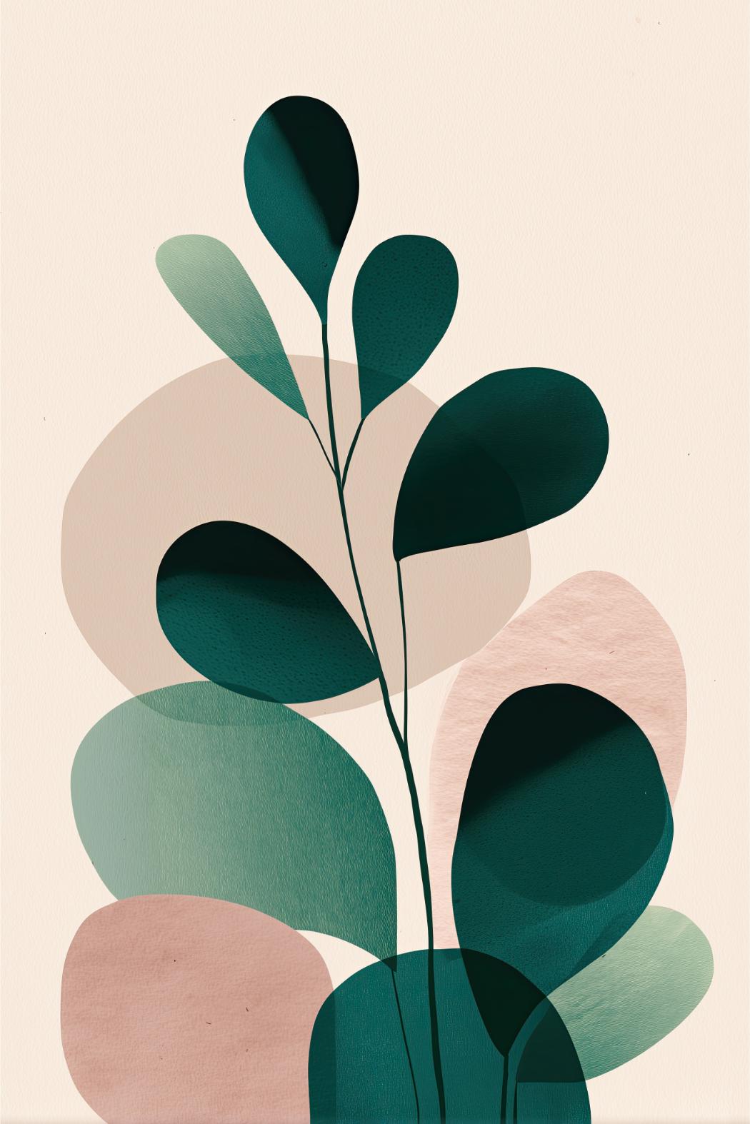 Teal and Blush Branch
