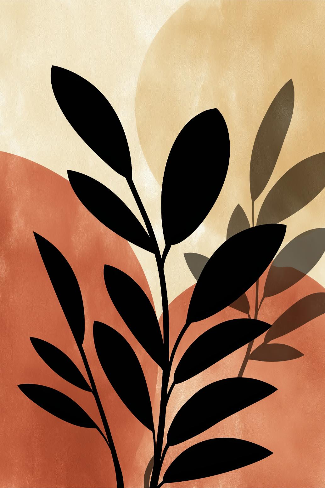 Branch on Terracotta Gradient