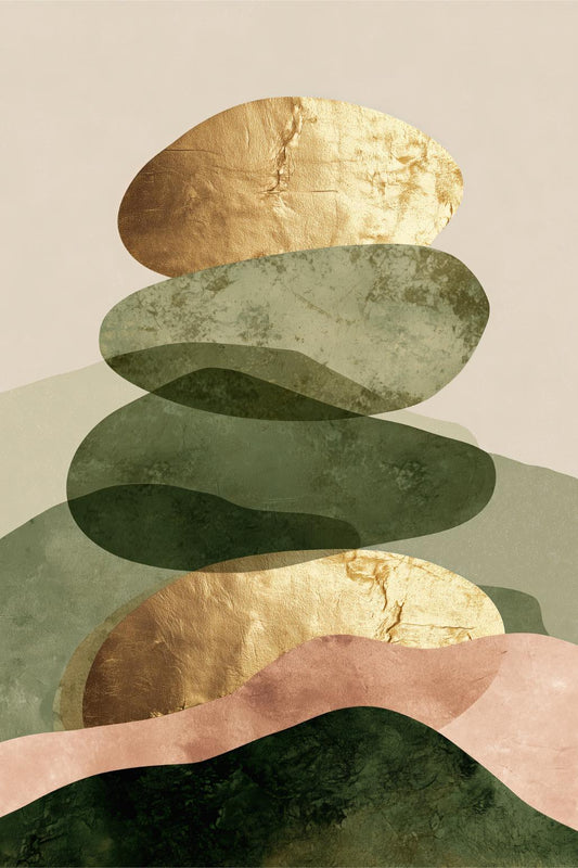 Gold and Olive Stones