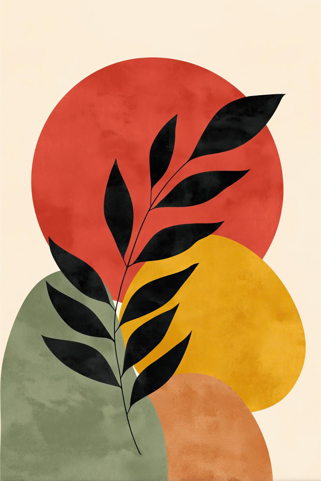 Branch Over Crimson Sun