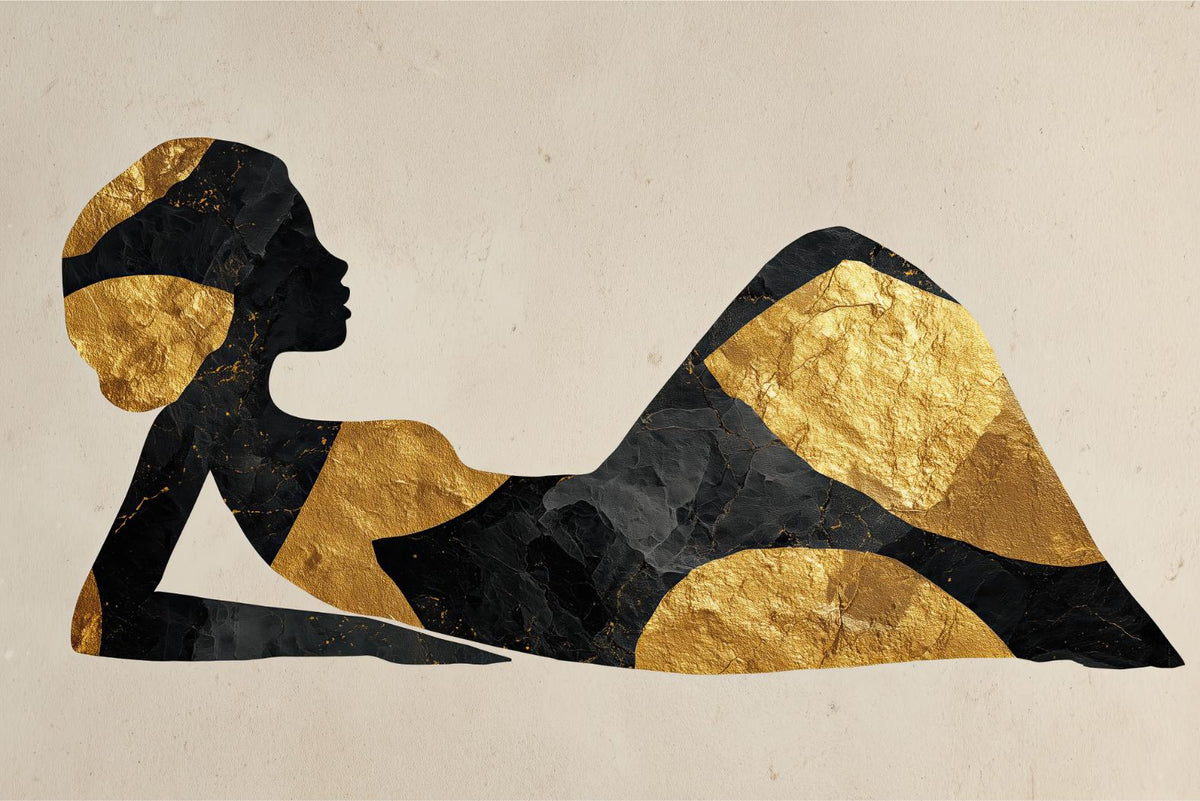 Reclining Gold Silhouette
