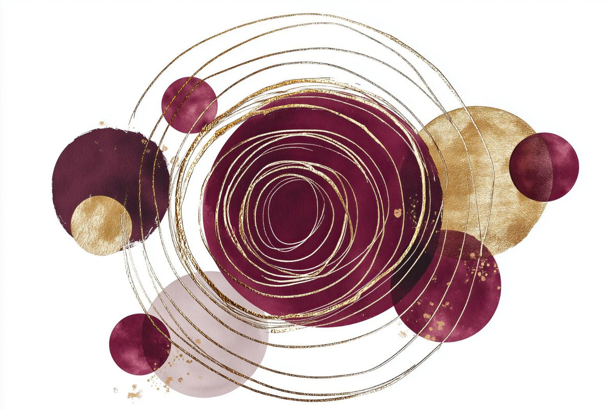 Orbiting Gold Circles