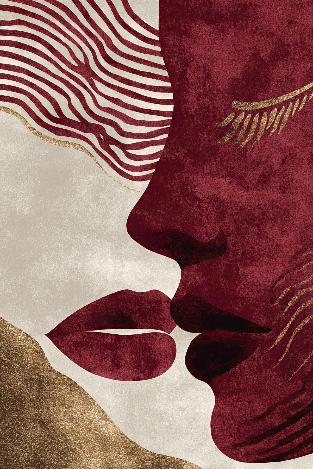 Striped Profile Portrait