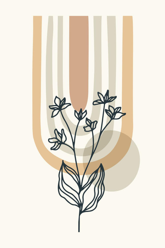 Line Art Floral Study