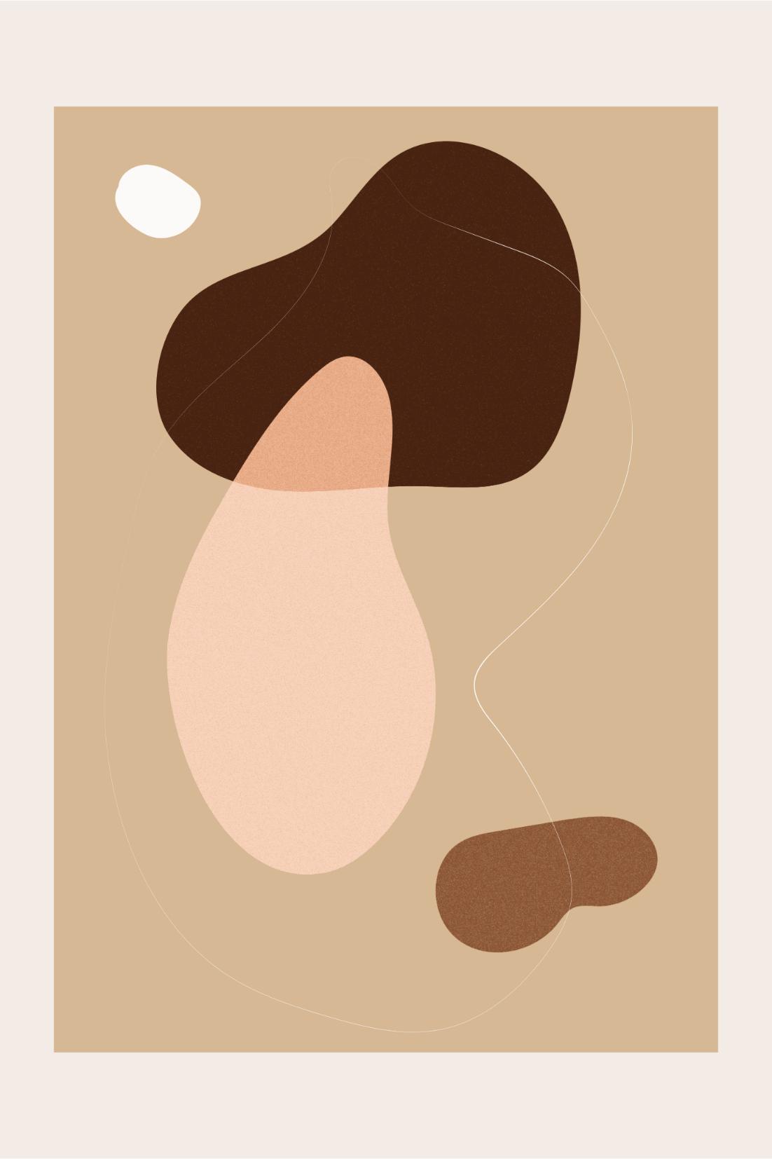 Blush and Cocoa Blobs
