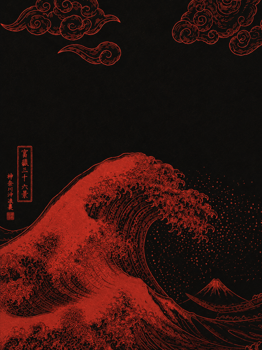 Great Wave in Crimson