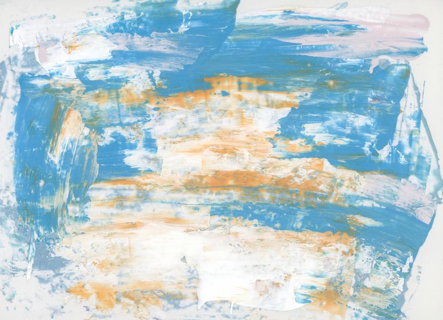 Blue and Sand Abstract