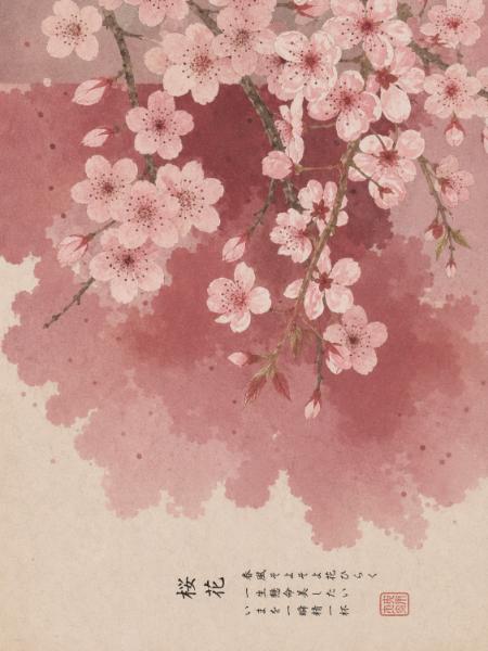 Sakura Aquarelbloei