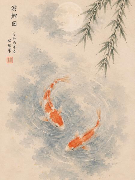 Koi and Willow Pond
