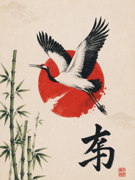 Crane and Kanji