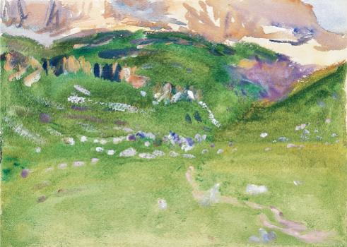 Alpine Meadow Watercolor