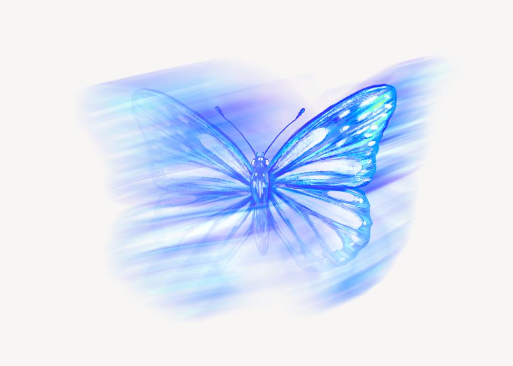 Blue Motion Butterfly