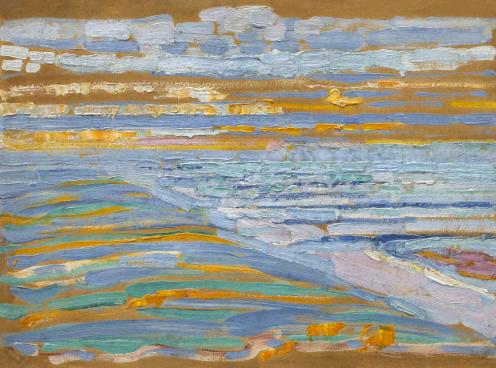 Golden Sea Abstract