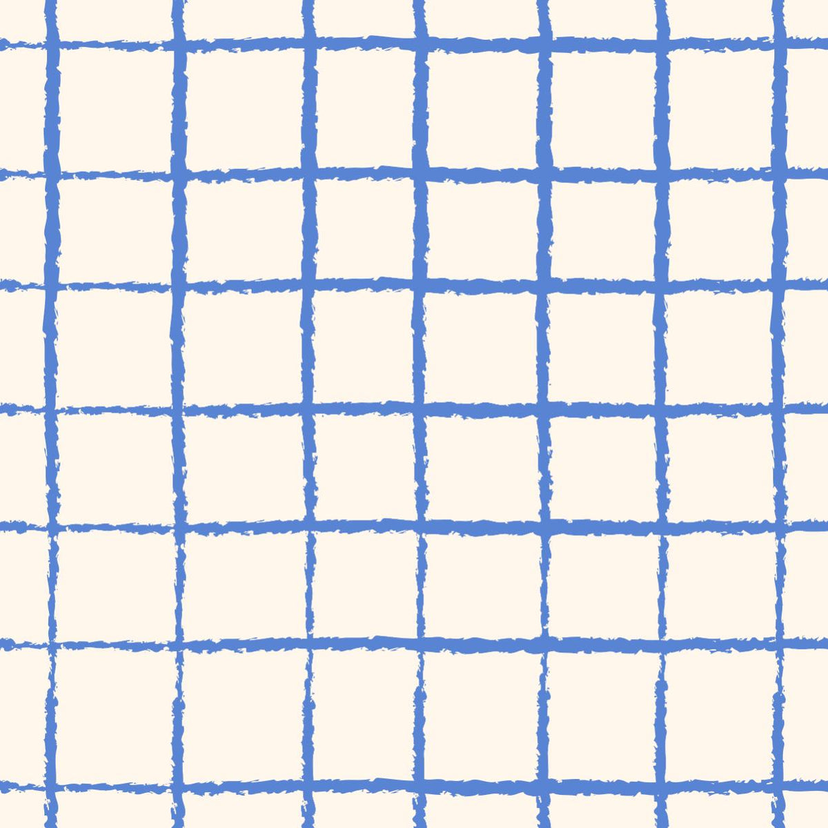 Blauw raster op crème