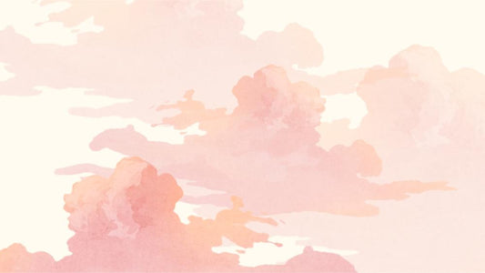 Peach Watercolor Clouds
