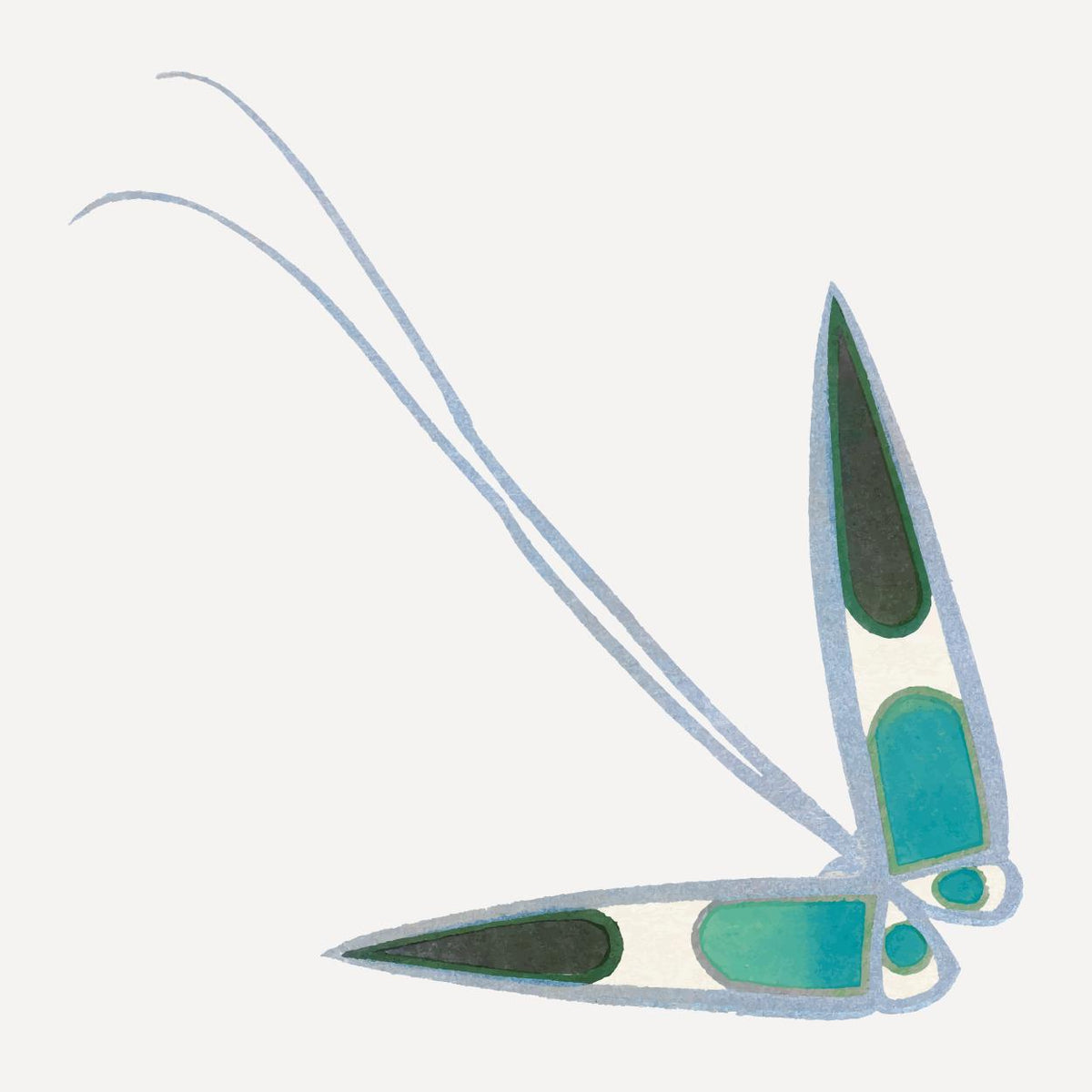 Botanical Blue Abstract