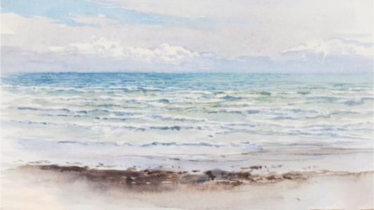 Blue Sea Watercolor