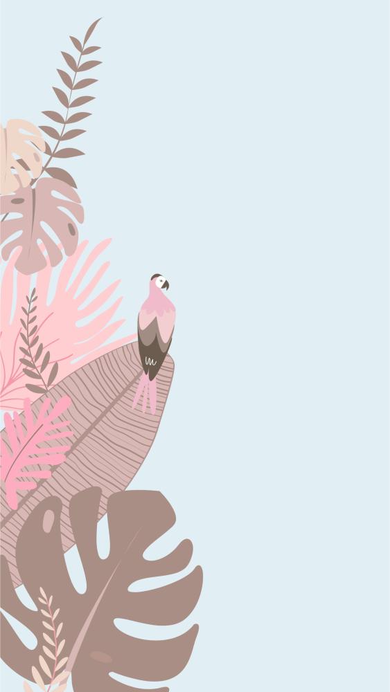 Blush Jungle Leaves
