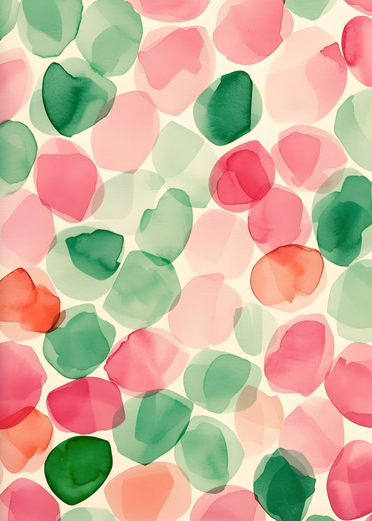 Watercolor Pebble Path