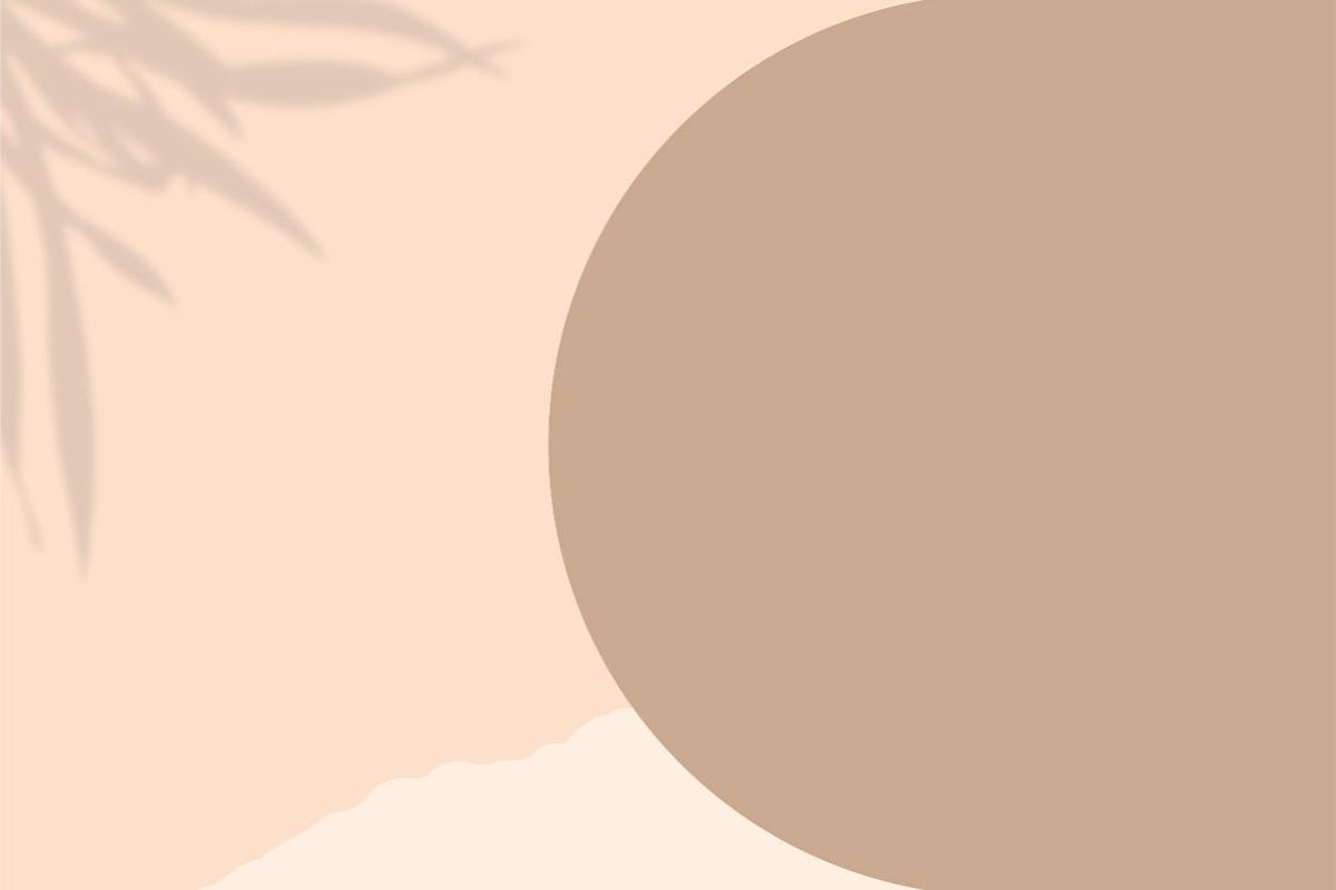 Peach Sun and Shadow Leaves