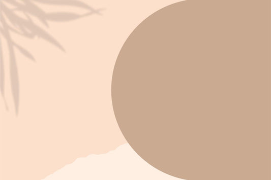 Peach Sun and Shadow Leaves