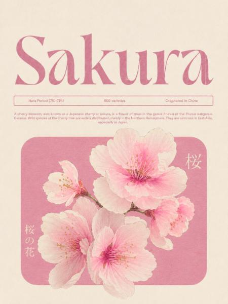 Sakura-typografie