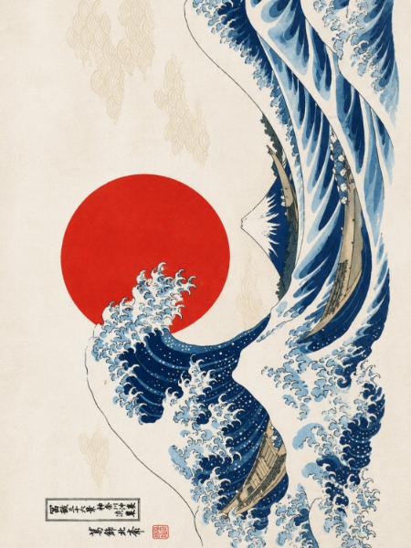Great Wave, Crimson Sun