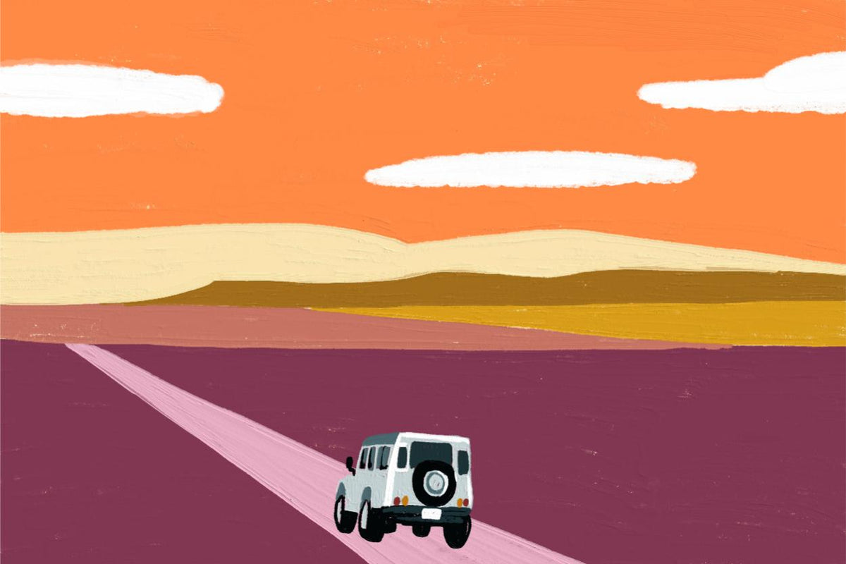 Retro Jeep Sunset