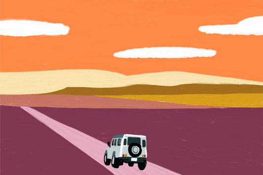 Retro Jeep Sunset
