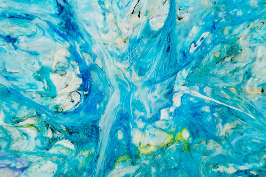 Turquoise Fluid Abstract