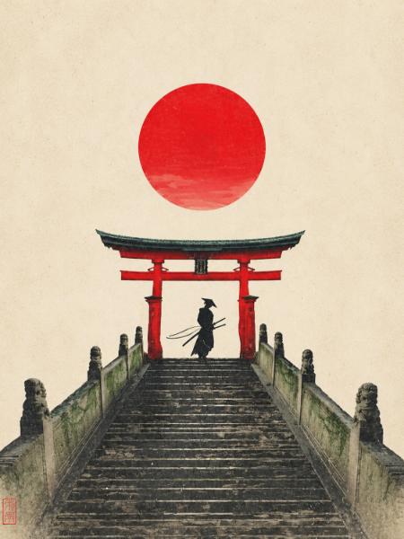 Torii Stairs and Samurai