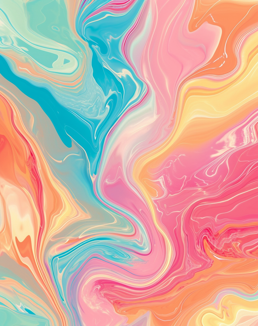 Peach Marble Flow
