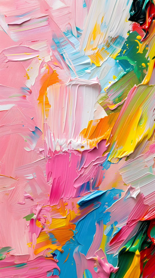 Colourful Impasto Abstract