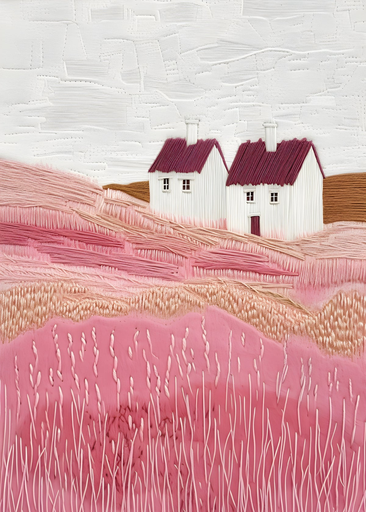 Pink Wheat Field Cottage