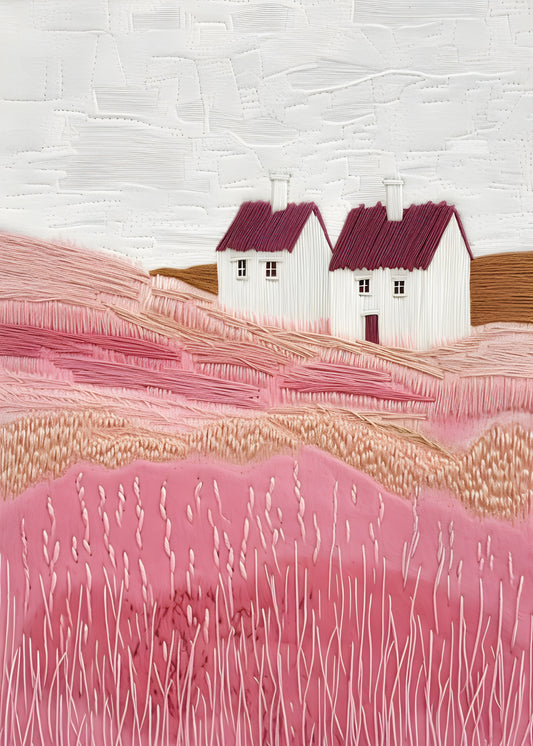 Pink Wheat Field Cottage