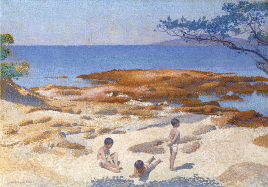 Sunlit Cove Bathers